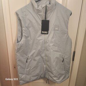 RAINS Fuse Vest. Sky color. NWT. Size: Various